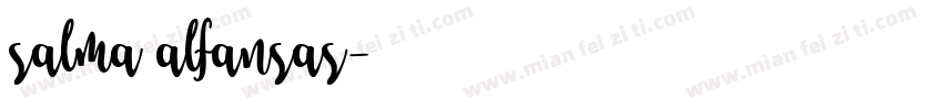 salma alfansas字体转换
